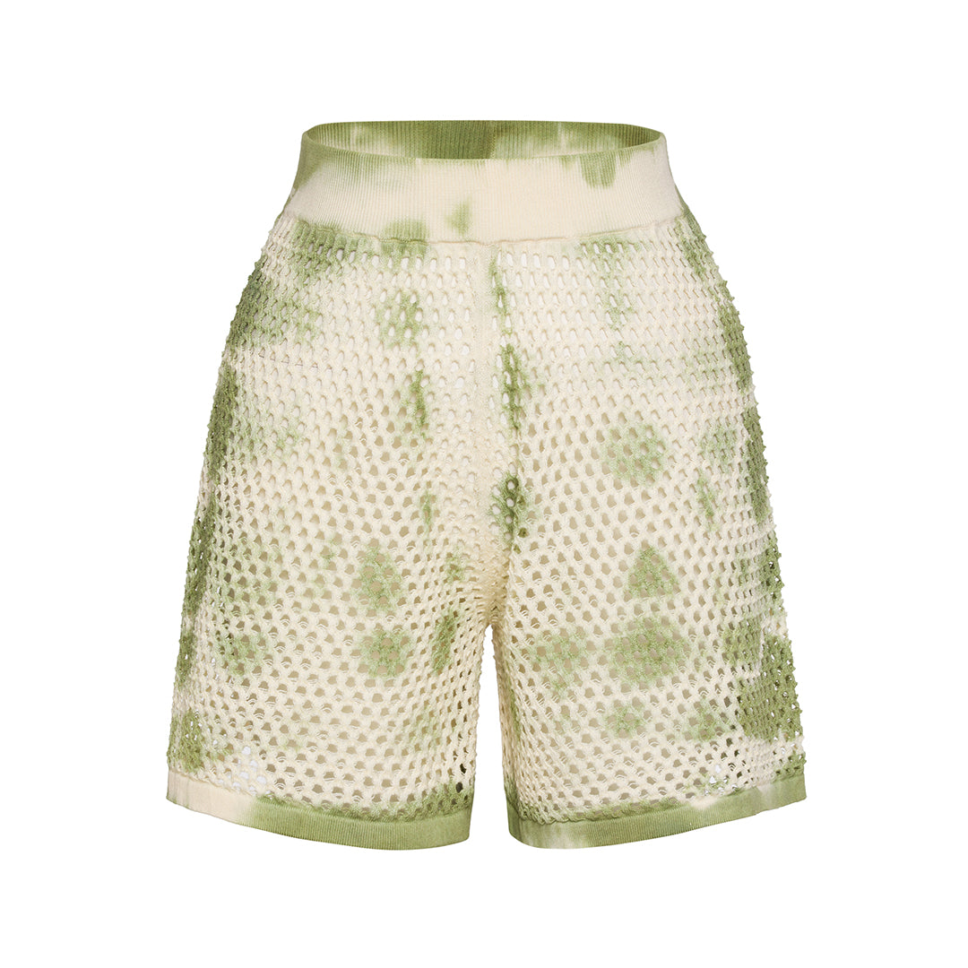 Işıl Mesh Textured Tie Dye Shorts