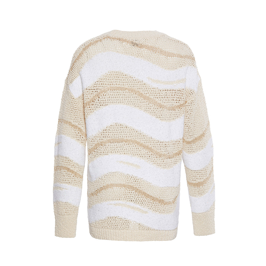 Brigette Wavy Loose Knit Sweater