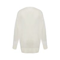 No.1 Ecru Balloon Print Mohair Sweater