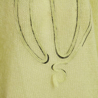 No.1 Yellow Balloon Print Mohair Sweater