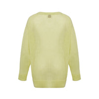 No.1 Yellow Balloon Print Mohair Sweater